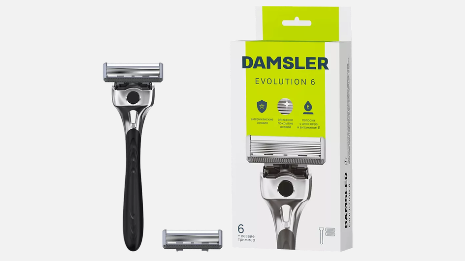 Многоразовый бритвенный станок для мужчин фирмы Damsler серии Evolution 6 Многоразовый бритвенный станок для мужчин фирмы Damsler серии Evolution 6