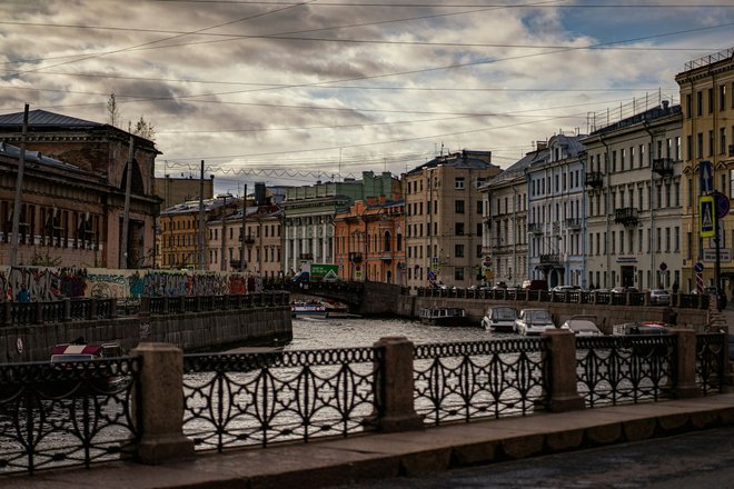 Вид на набережную в Санкт-Петербурге