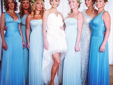 Slide image for gallery: 5586 | Подружки невесты надели голубые платья