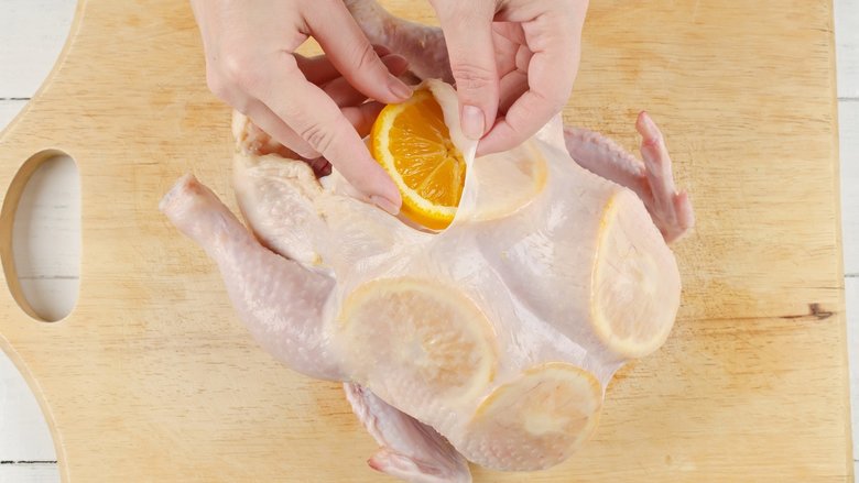 Курица, фаршированная апельсинами (в духовке) — рецепты | Дзен