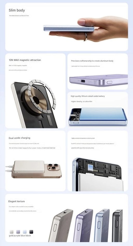 пауэрбанк Xiaomi Magnetic Ultra-Slim пауэрбанк Xiaomi Magnetic Ultra-Slim