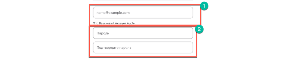 Окно для ввода E-mail и создания пароля Окно для ввода E-mail и создания пароля