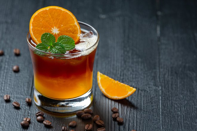 Бабмл, коктейль, кофе, апельсиновый кофейный коктейль