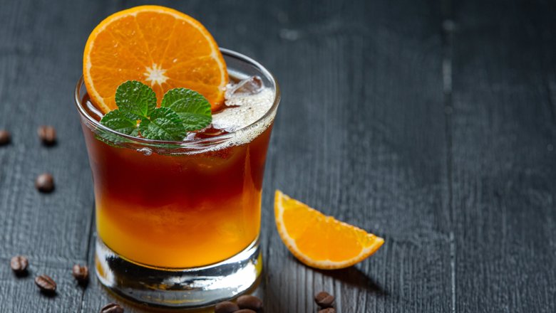 Бабмл, коктейль, кофе, апельсиновый кофейный коктейль Бабмл, коктейль, кофе, апельсиновый кофейный коктейль