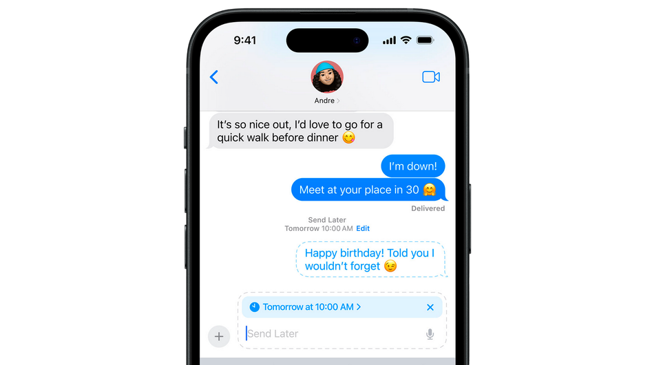Обновленное приложение iMessage на смартфоне Iphone