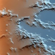 Редакция Hi-Tech Mail.ru попросила нейросеть Stable Diffusion показать, как может выглядеть океан на Марсе
