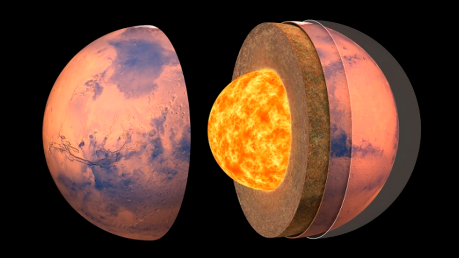 Модель внутреннего строения Марса