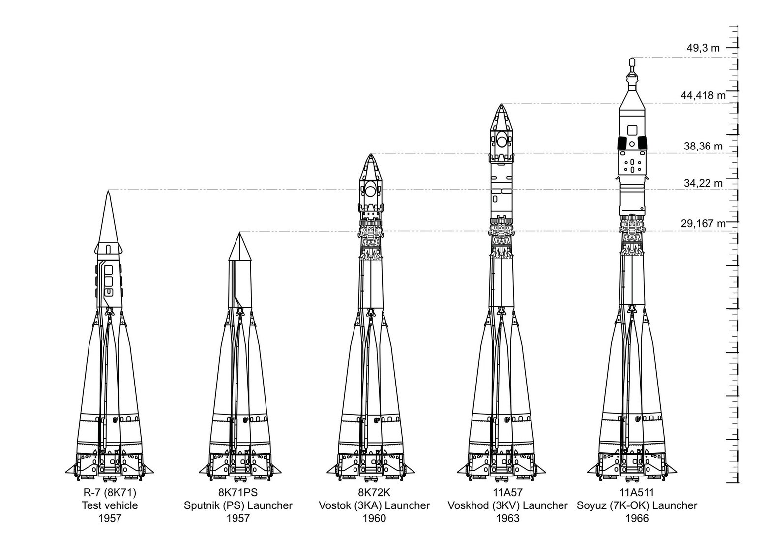 Космическая ракета чертеж