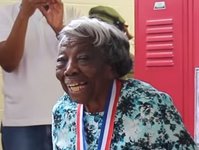 Content image for: 489620 | Возраст не помеха: 107-летняя женщина станцевала с известными спортсменами (видео)