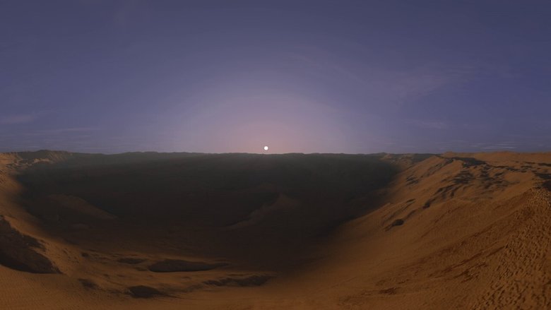 Изображение рассвета на Марсе, созданное при помощи компьютерного моделирования и данных, полученных с камеры HiRise, установленной на аппарате Mars Reconnaissance Orbiter. Фото: Youtube
