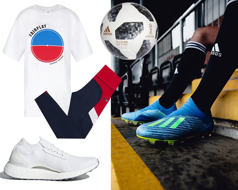 Футболка Alexander Terekhov (yoox.com); мяч Telstar adidas; тайтсы Tonic (FV Sport); кроссовки adidas Ultraboost