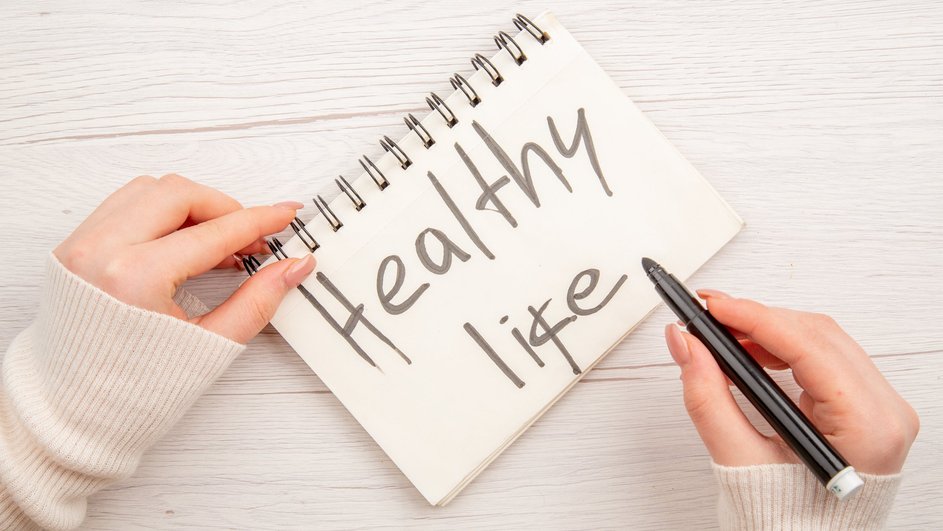 Блокнот с надписью «Healthy life» Блокнот с надписью «Healthy life»