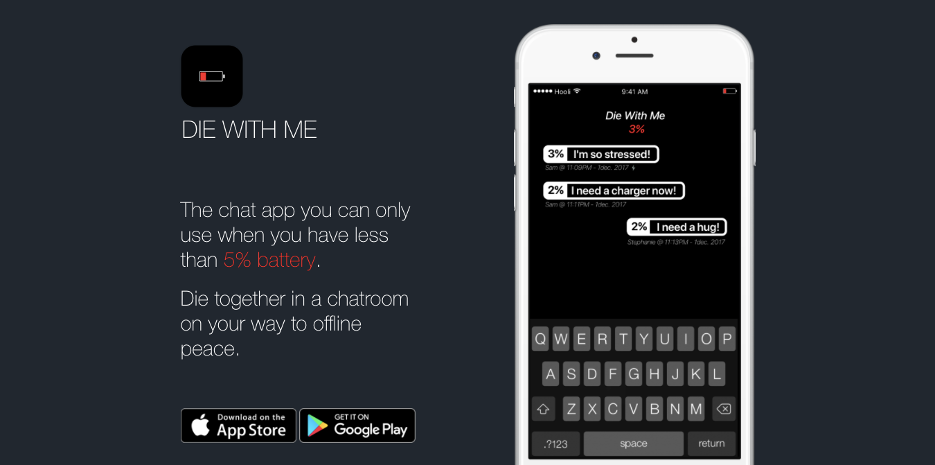 Die With Me: представлен мессенджер для тех, у кого «умирает» смартфон -  Hi-Tech Mail.ru
