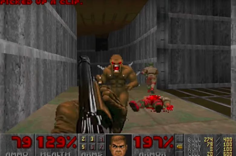Кадр из игры Doom 1.