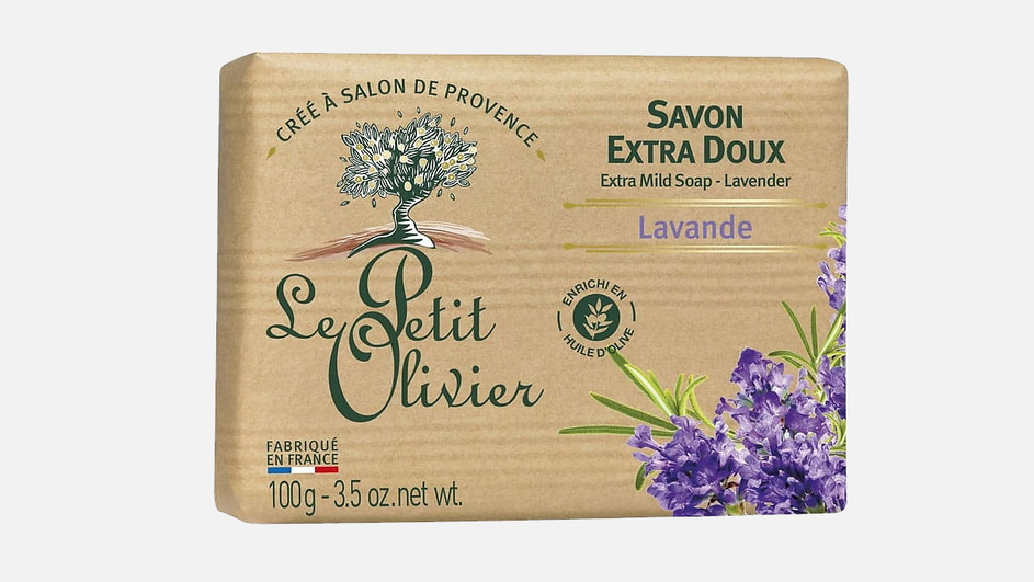 Твердое кусковое мыло для рук фирмы Le Petit Olivier серии Lavande Extra Mild Твердое кусковое мыло для рук фирмы Le Petit Olivier серии Lavande Extra Mild