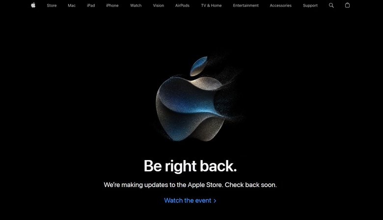 Apple сообщает об обновлении онлайн-магазина. Фото: apple.com