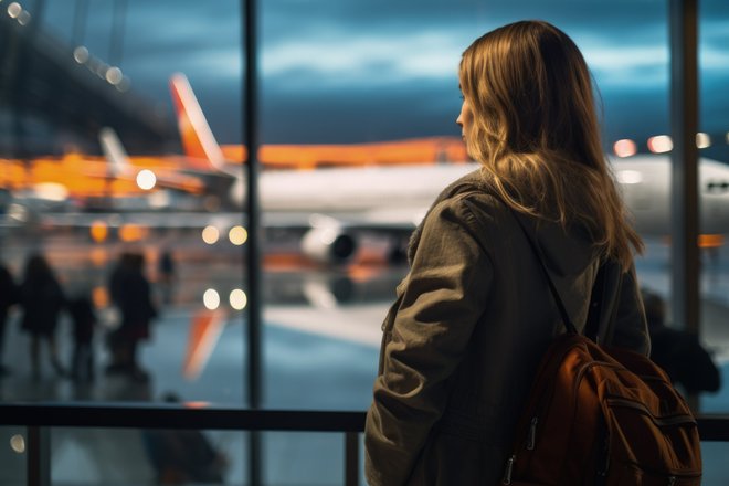 Девушка в аэропорту Девушка в аэропорту