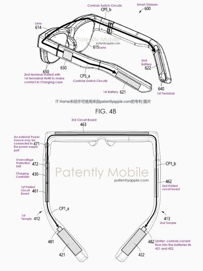 Так могут выглядеть Samsung Galaxy Glasses. Источник: patentlyapple.com