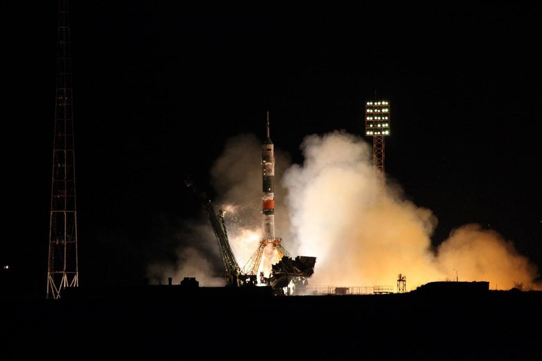 Запуск пилотируемого корабля «Союз МС-08» 21 марта 2018 года. Фото: Roscosmos/facebook 