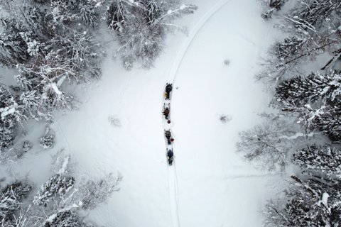 Снегоходный маршрут в Кроноцком заповеднике на Камчатке