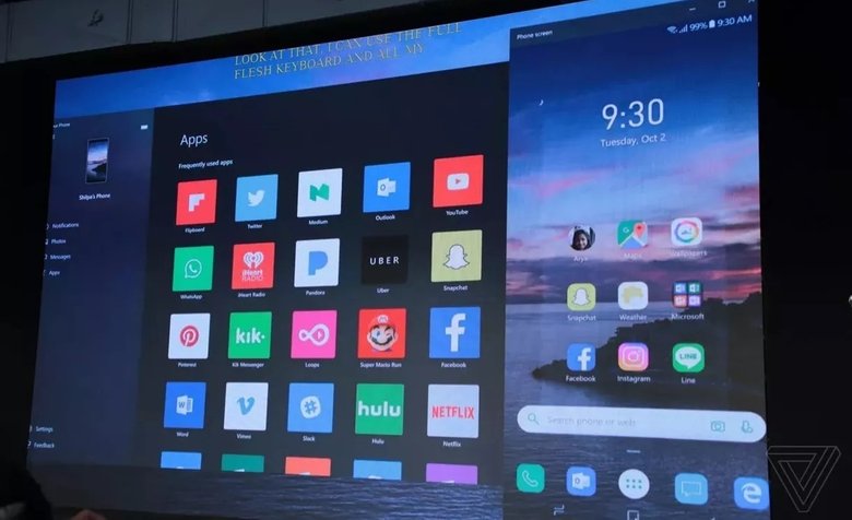 Как выглядит трансляция экрана Android-смартфона на рабочий стол Windows / фото The Verge