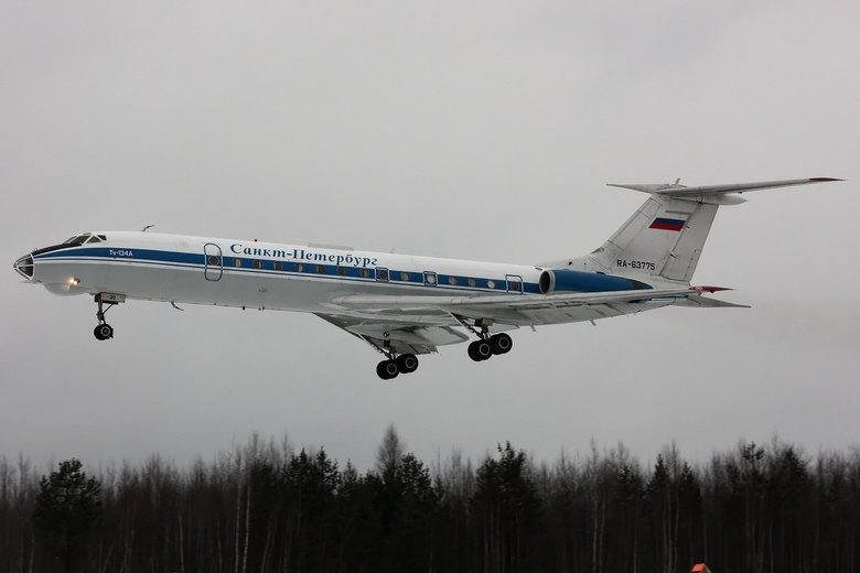 Ту-134АК российских ВВС. Левашово, 2009 год. Источник: Igor Dvurekov. Фото: Wikipedia