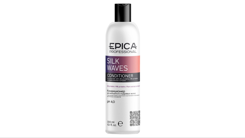 Смываемый кондиционер для кудрявых волос фирмы Epica Professional серия Silk Waves Смываемый кондиционер для кудрявых волос фирмы Epica Professional серия Silk Waves