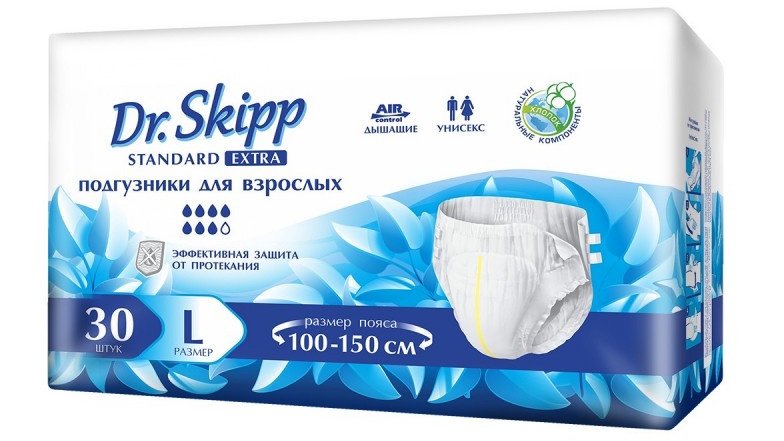 Подгузники для взрослых Dr. Skipp Standard Extra Подгузники для взрослых Dr. Skipp Standard Extra
