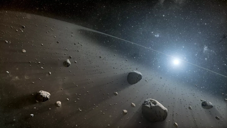 Иллюстрация пояса астероидов 