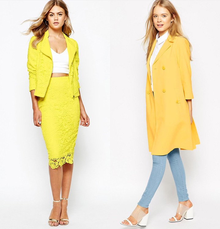 Необязательно полностью облачаться в желтый total look — можно ограничиться легкой верхней одеждой солнечного оттенка