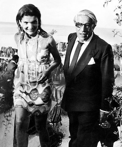 С Аристотелем Онассисом, 1969 год
