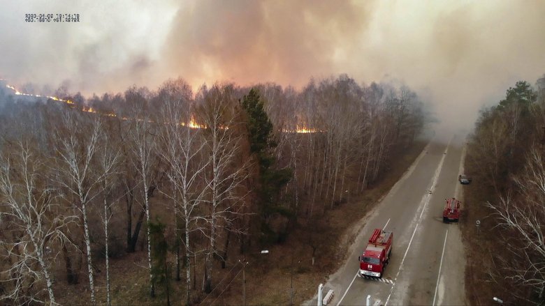 Зона отчуждения в огне. Фото: Государственное агентство Украины по управлению зоной отчуждения.