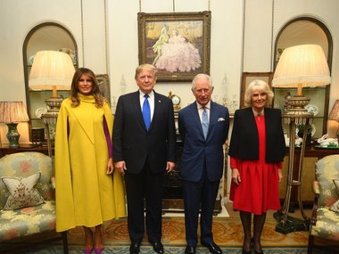 Slide image for gallery: 11962 | Мелания и Дональд Трамп, принц Чарльз и герцогиня Камилла