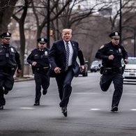 Возможный арест Трампа. Картинки созданы с помощью Midjourney