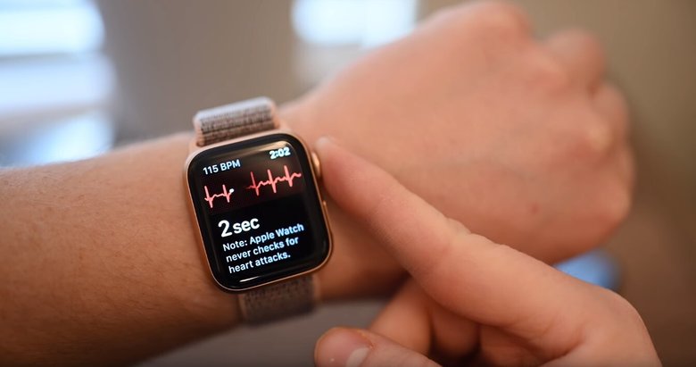 Так работает ЭКГ на Apple Watch. Кадр из видео Appleinsider.com