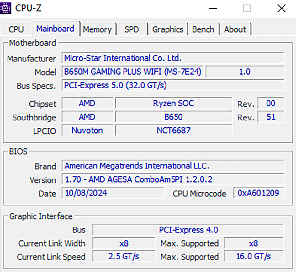Модель чипсета в CPU-Z Модель чипсета в CPU-Z