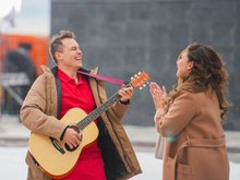 Айдар Гараев и Ольга Дибцева на съемках фильма «Елки 10», фото: Bazelevs