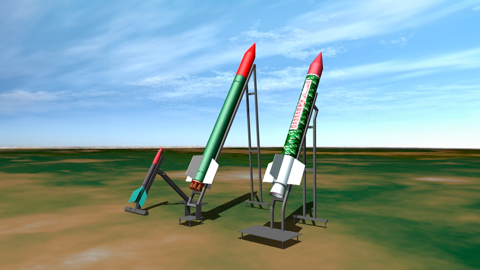 Артиллерийская ракета ХАМАС Кассам 3D модель
