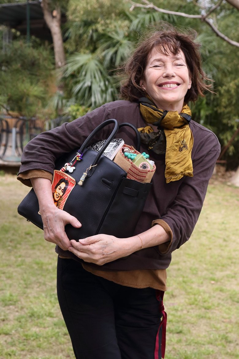 Джейн Биркин с культовой сумкой Birkin