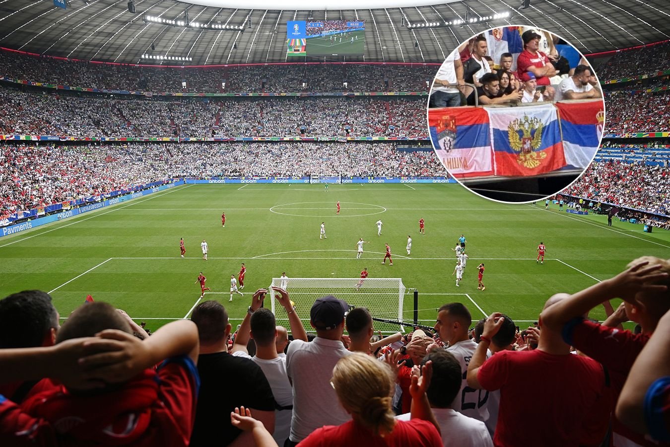 «Не хотели отказываться от своего». Как россияне хитростью пронесли флаг на матч Евро