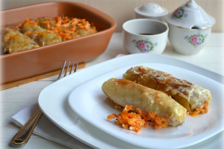 Постные голубцы с рисом и морковью рецепт с фото пошагово - rov-hyundai.ru
