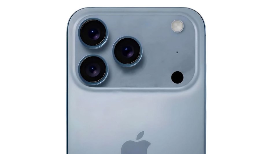 iPhone 17 Pro в голубом цвете концепт iPhone 17 Pro в голубом цвете концепт
