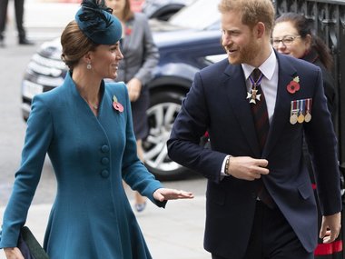 Slide image for gallery: 10420 | Кейт Миддлтон и принц Гарри вместе посетили торжественную службу