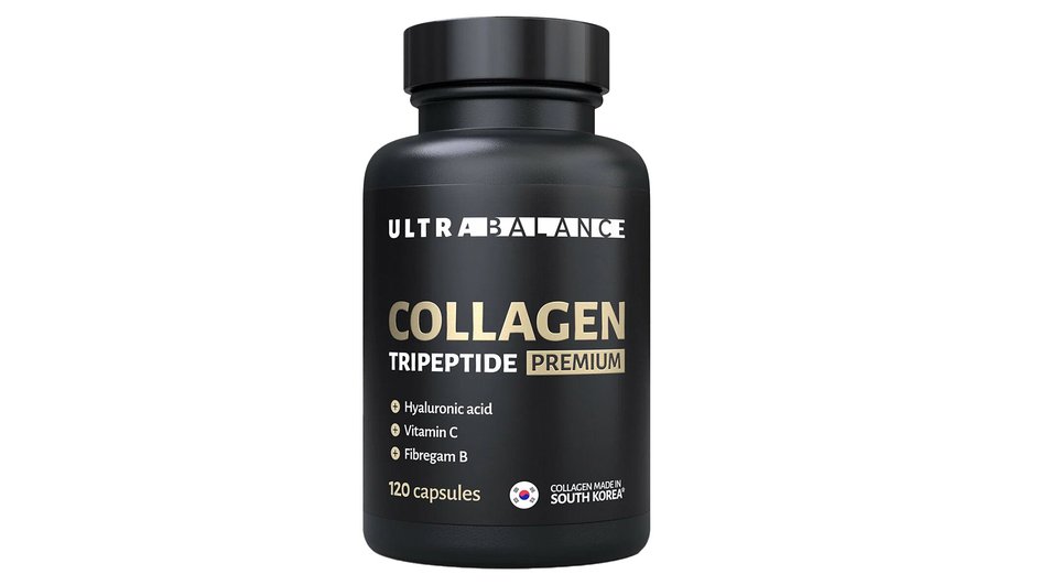 UltraBalance, коллаген морской с гиалуроновой кислотой и витамином С в капсулах