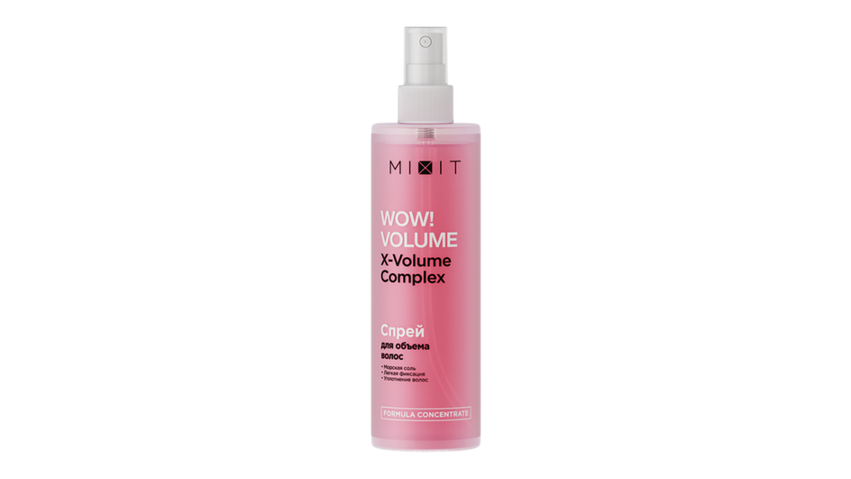 Солевой спрей для волос фирмы Mixit серия Wow! Volume X-Volume Complex