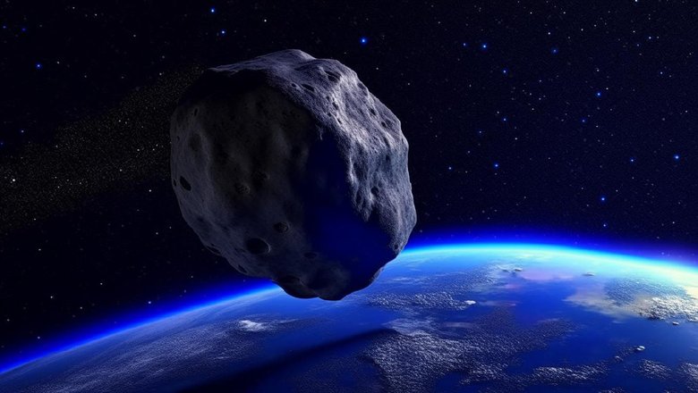 Hi-Tech Mail.ru попросил российскую нейросеть Kandinsky показать «приближающийся к Земле астероид»