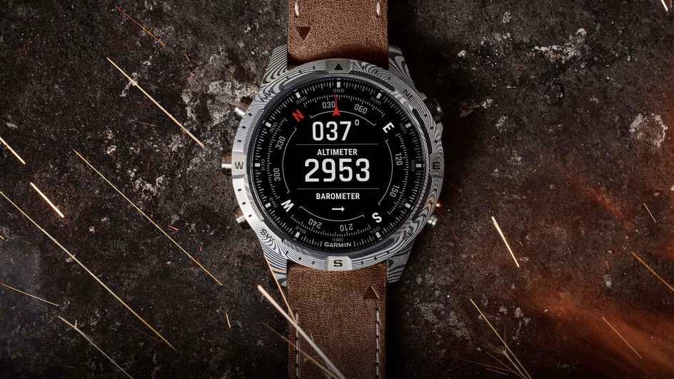 Garmin MARQ Adventurer (Gen 2) из дамасской стали