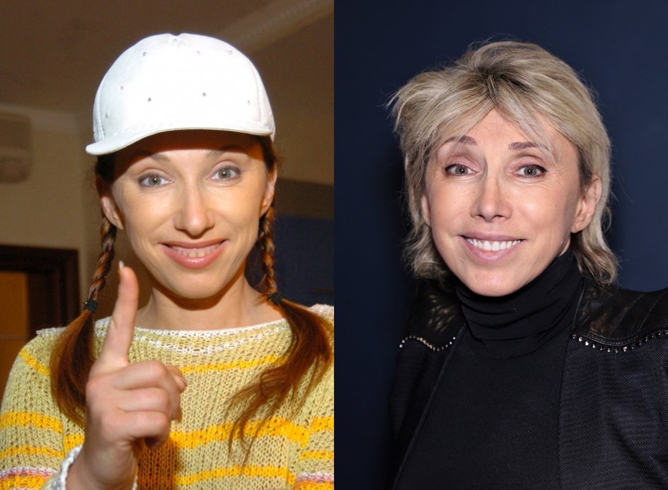 Елена Воробей в молодости и сейчас