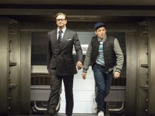 Колин Ферт и Тэрон Эджертон в фильме «Kingsman: Секретная служба»