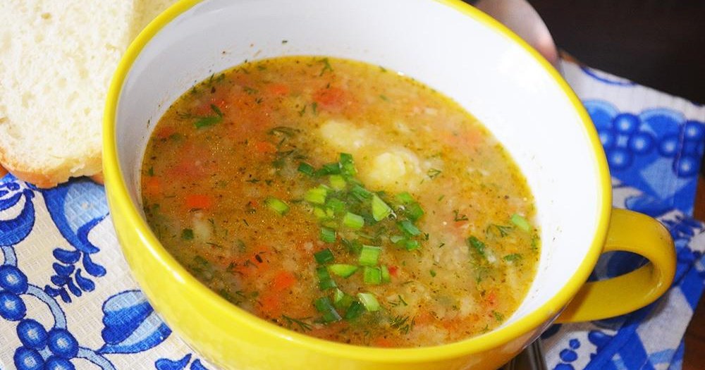 Гороховый суп с картофельными галушками